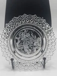 Eapg Us Glass Daisy Chain Border Cherub Plate #16012 C. 1890S Early 1900S 5.5". Fixed Price $9.60.