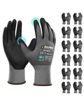 Dulfine Safety Work Gloves Microfoam Nitrile COATED-12 Pairs Medium, Grey. Fixed Price $47.22.