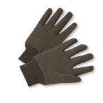 12 Pair Standard Poly / Cotton Brown Jersey Gloves - Size Large. Fixed Price $29.99.