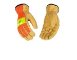 Kinco Hi-vis Orange Mesh & Grain Pigskin Palm Large (pack Of 1). Fixed Price $51.78.