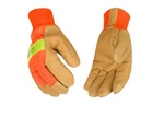 Kinco Hydroflector Lined Hi-vis Orange Waterproof Grain Pigskin Palm With Kni.... Fixed Price $46.46.