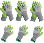 6 Pairs Gloves, Work With Eco Latex Palm Coated, Gardening. Fixed Price $22.93.