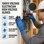 1000V Insulated Electrician Work Gloves High Voltage Electrical Safety Hand Pro. Fixed Price $33.69.