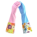 2 Pairs Household Gloves Latex Free Cleaning With Soft Lining Long Cuf.... Fixed Price $18.20.