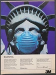 1984 Print Ad 3M Face Mask "breathe Free" Statue Of Liberty, Nyc New York. Fixed Price $10.00.