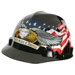 Freedom Series V-gard Helmet, Fas-trac Ratchet, Cap, American Eagle Msa. Fixed Price $50.84.