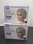 2 Pack Medline Procedural Astm Level 3 Procedure Face Mask, Ear Loops, Box Of 50. Fixed Price $21.21.