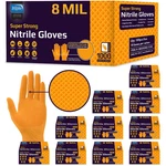 Inspire Heavy Duty Orange Nitrile Gloves Ultra 8 Mil Diamond Textured Grip. Fixed Price $308.11.
