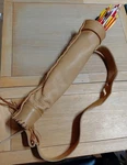 Real Leather Quiver, Holder Handmade With 24 Arrows Neet Youth Glove!. Fixed Price $122.49.