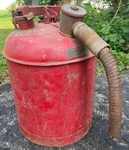 Vintage Metal Gasoline Can Eagle 5 Gallon Safety Oil W Spout. Fixed Price $49.99.