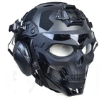 Tactical Protective Helmet, Full Face Clear, W/ear Protection, Skull Mask - New!. Fixed Price $59.00.
