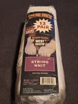 12 Pr. White Cotton Blend String Knit Protective Work Gloves Liners Large. Fixed Price $9.95.