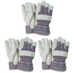 3 Pairs Leather Working Gloves Palm Safety Split Cowhide Welding Cuff Large. Fixed Price $9.99.