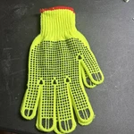 Safety Gloves Neon Yellow Non-slip Dotted Work S21: Size Small. Fixed Price $8.00.