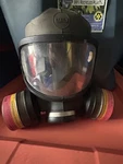 Msa Full Face Respirator Gas Mask Black Dual Cartridge Size Safety Gear Ppe. Fixed Price $49.99.