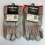 Wells Lamont Vtg Mens Leather Palm Work Gloves Style 4100 2 Pairs New Read. Fixed Price $23.99.
