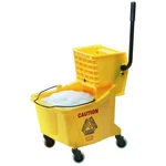 Rubbermaid FG758021YEL Mop Wringer Bucket With Wheels, 35 Qt Capacity, Plastic. Fixed Price $190.79.