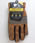 Wells Work & Home Gloves Size Large High Dexterity Synthetic Leather Brown Black. Fixed Price $16.99.