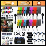 Bodylastics Resistance Band Set With Handles, Ankle Straps & Door Anchor. Fixed Price $330.99.