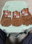 Boss Gloves Brown Unlined Split Leather 3 Pair Large New With Tags. Fixed Price $28.68.