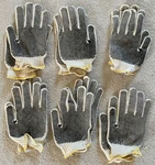 Evridwear Cotton Polyester String Knit Work Gloves With Side Dots, 6 Pairs. Fixed Price $6.99.