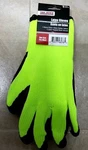 Tool Bench Hardware Work Gloves Heavy Duty Neon Safety Yellow Latex-dipped. Fixed Price $15.99.