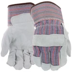 Boss 4094 Blue/gray Split Leather Rubberized Safety Cuff Men's Welder Gloves. Fixed Price $11.80.