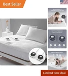 Customized Comfort Queen Size Heated Mattress Pad - Memory Function & Safety. Fixed Price $155.44.