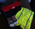 Husky Tool Bag 20 In With Pairs Endurancepro Gloves And 1 Basic Safety Vest. Fixed Price $39.77.
