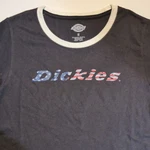 Dickies Ladies Ringer T-shirt COTTON/50% Poly Jersey Soft Hand Sz Nos. Fixed Price $10.00.