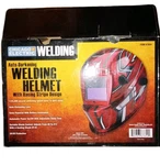 Chicago Electric Welding Auto-darkening Red Helmet, Variable Shade, 67854. Fixed Price $30.00.