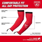 Milwaukee 48-73-9031 Cut Level Arm Sleeves 18IN Red Pair Work. Fixed Price $13.00.