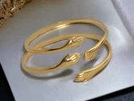 Gold Hand Fist Queen Ends Brass African West Indian Bangles Cuff Bracelet. Fixed Price $30.00.
