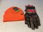 Huntworth Mens Gunner Midweight Hunting Gloves Size L/xl & Orange Beanie New. Fixed Price $25.00.