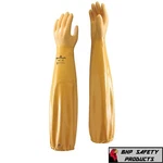 Showa Atlas 772, 26" Chemical Resistant Nitrile Coated Lined Gloves 12 Pair M-xl. Fixed Price $135.00.