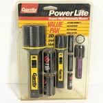 Garrity Power Lite Flashlight Set 3 Vintage Krypton Bulb Weatherproof Read. Fixed Price $120.00.
