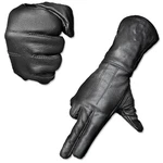 Hugger Company Mens Long Leather Gloves Black Brown Gauntlet Style Medi.... Fixed Price $43.72.