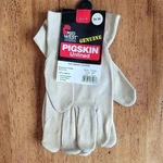 New Size Large Vintage Midwest Pigskin Leather Unlined Beige Gloves. Fixed Price $25.00.