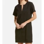 Theory Linen Blend Black Caliver Slit Front Shift Tunic Dress Women's Sz Large. Fixed Price $48.00.