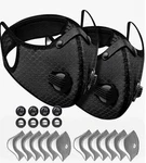 Face Mask With Active Carbon Filter Breathing Valves Reusable Cycling Sport Mesh. Fixed Price $12.30.