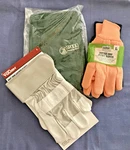 Hyper Tough Goat Skin Leather Gloves Sz + Woodcraft Apron Garden Lot. Fixed Price $19.99.