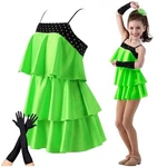Lot Of 12 Cover Girls 6-CXS & 6-CS Green Dance Costume Ruffled Dress Gloves. Fixed Price $120.00.