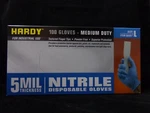 100 Hardy Powder Free Disposable Nitrile Rubber Gloves - Size Large. Fixed Price $9.99.