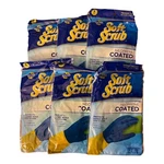 Soft Scrub Neoprene Cleaning Gloves M Blue 6 Pair (S58). Fixed Price $25.00.