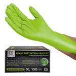 Heavy Duty Green Industrial Nitrile Gloves With Raised Diamond Texture, 8-MIL. Fixed Price $101.92.