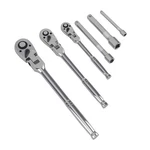 Flex Head Ratchet Set 1/4 3/8 1/2 Drive With Extension Bar 180 Swivel Hand Tool. Fixed Price $56.61.