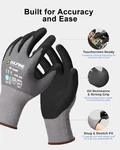 Dulfine Work Gloves Nitrile Coated Grip Safety Nylon Black 3 Pairs. Fixed Price $18.99.
