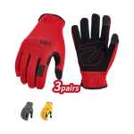 Vgo 1/3PAIRS Synthetic Leather Work Gloves, Light Duty Mechanic GLOVES(NB7581). Fixed Price $25.18.