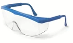 Mcr Safety Stratos Glasses With Blue Frame And Clear Lens Ansi Z87. Fixed Price $7.09.
