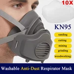 Half Shield Respirator Dust Mask For Painting Sanding Woodworking Facepiece. Fixed Price $10.98.